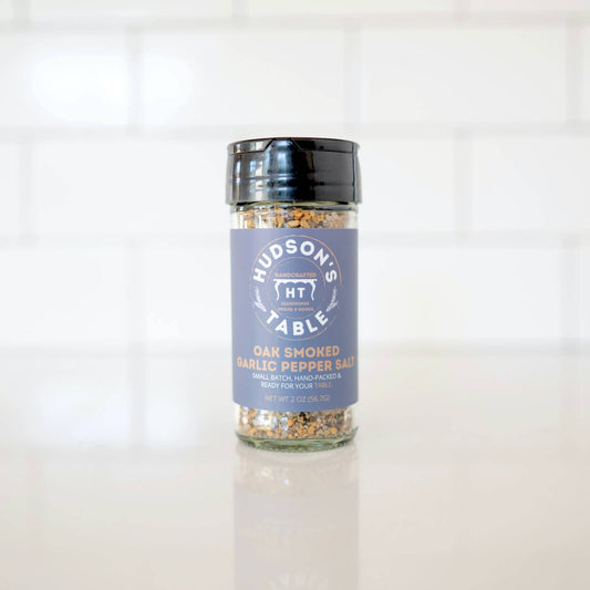 Oak Smoked Garlic Pepper Salt - Hudson's Table